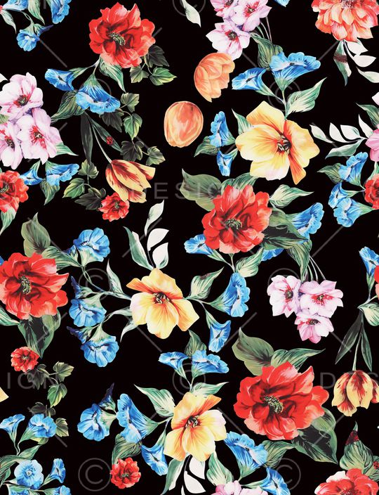 花卉印花华亿平台图片