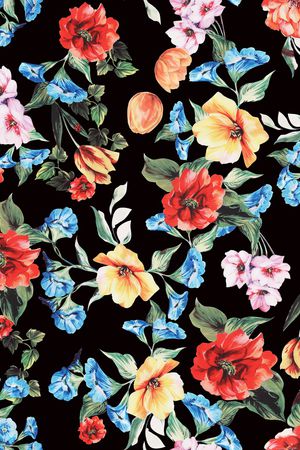 花卉印花华亿平台图片