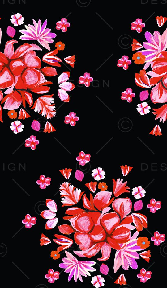 花卉印花华亿平台图片