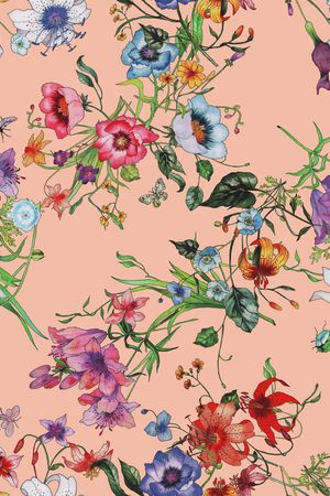 花卉印花华亿平台图片