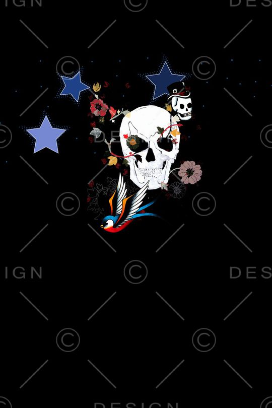 胸前独幅印花华亿平台图片