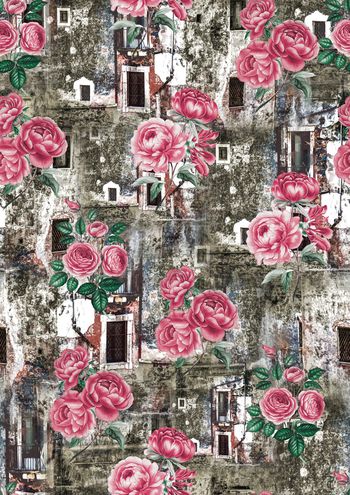 花卉印花华亿平台图片