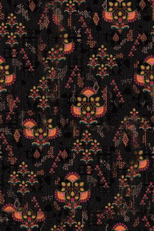 抽象花卉印花华亿平台图片