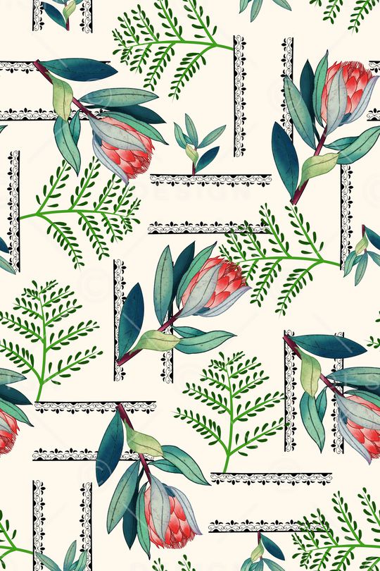 绿植树叶印花华亿平台图片