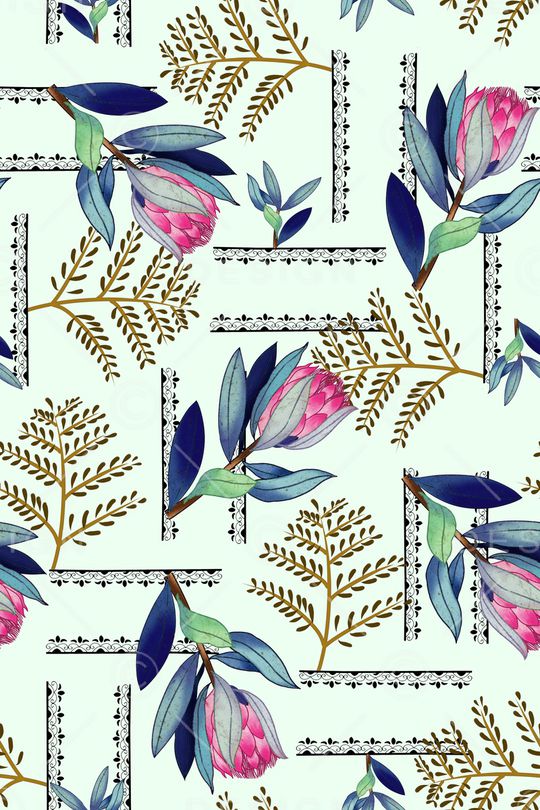 绿植树叶印花华亿平台图片