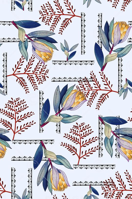 绿植树叶印花华亿平台图片