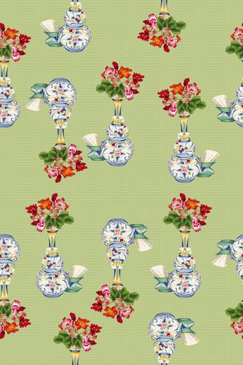 花瓶印花华亿平台图片