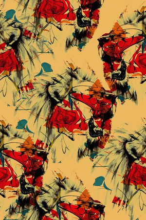 动物花卉印花华亿平台图片