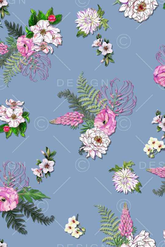 花卉印花华亿平台图片