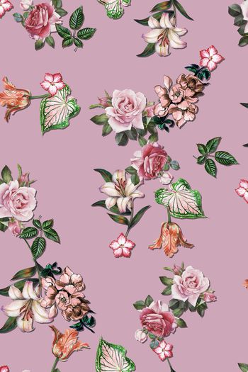 花卉印花华亿平台图片