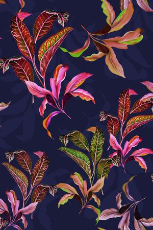 绿植树叶印花华亿平台图片