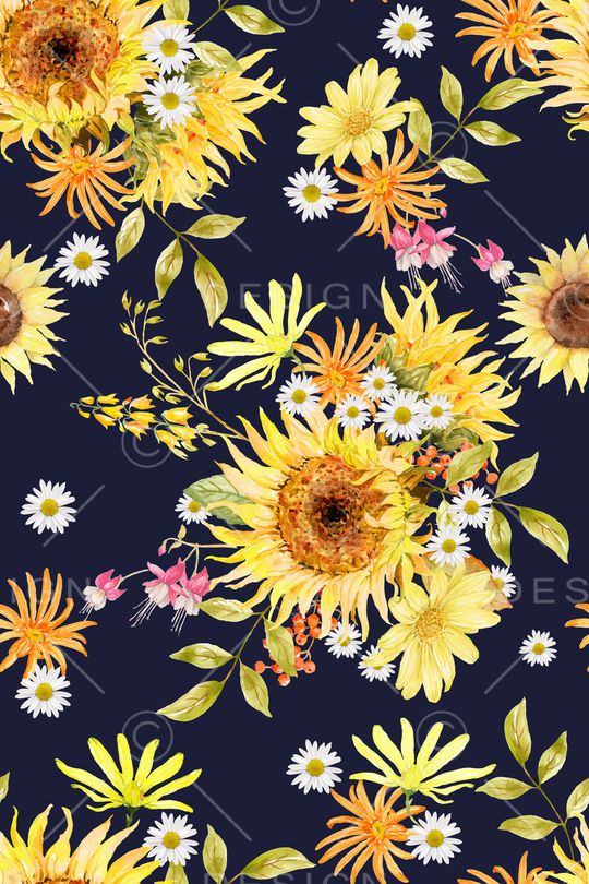 向日葵印花华亿平台图片