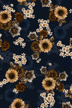 花卉印花华亿平台图片