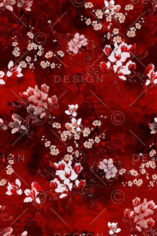 玉兰花印花华亿平台图片