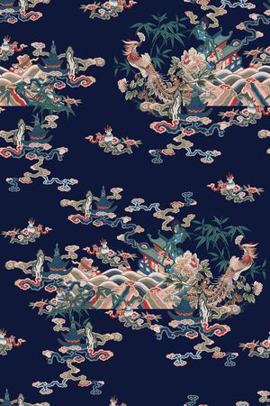 中国风华亿平台印花华亿平台图片