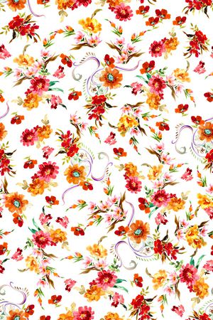 抽象花卉印花华亿平台图片