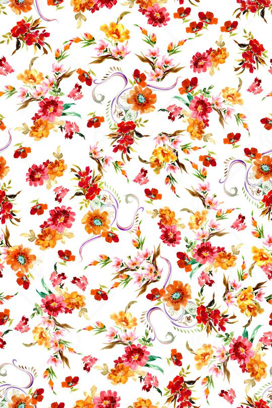 抽象花卉印花华亿平台图片