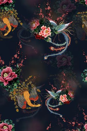 连衣裙印花华亿平台图片