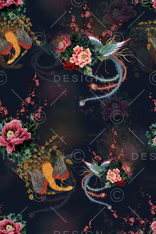 连衣裙印花华亿平台图片