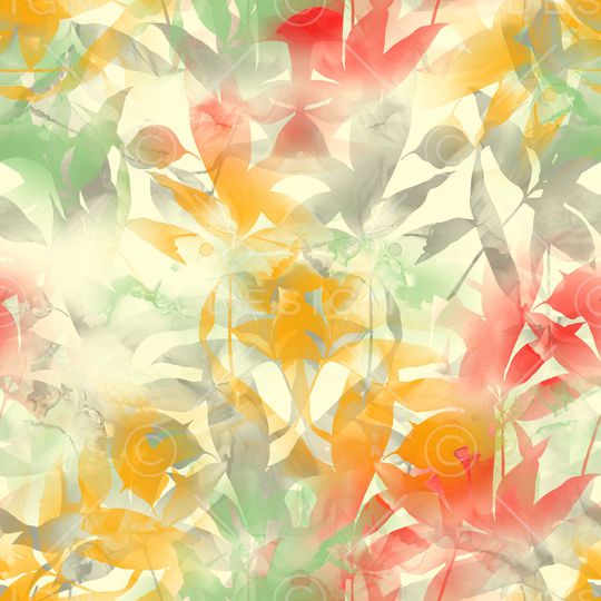 绿植树叶印花华亿平台图片