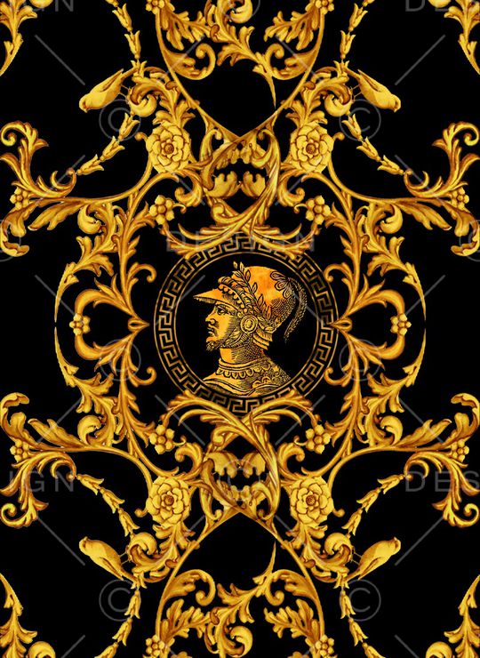 复古花纹图腾印花华亿平台图片