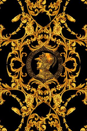 复古花纹图腾印花华亿平台图片