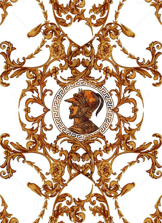 复古花纹图腾印花华亿平台图片