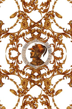 复古花纹图腾印花华亿平台图片