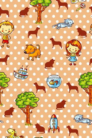 卡通人物印花华亿平台图片