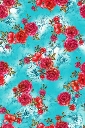 花卉印花华亿平台图片