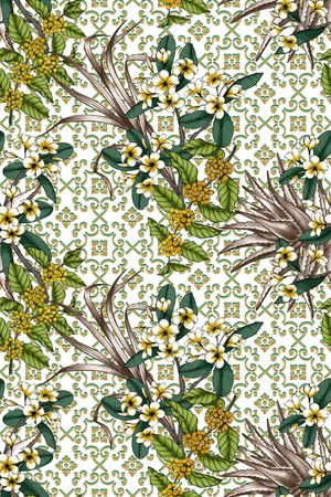 绿植树叶印花华亿平台图片