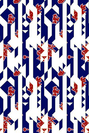 民族花卉印花华亿平台图片