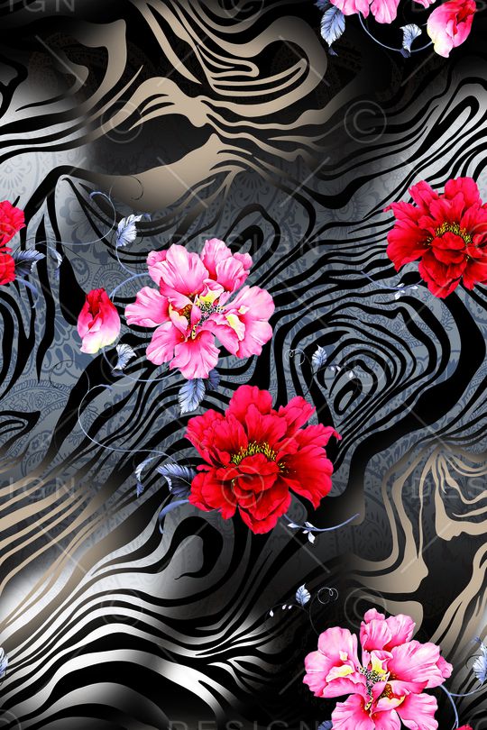 花卉印花华亿平台图片