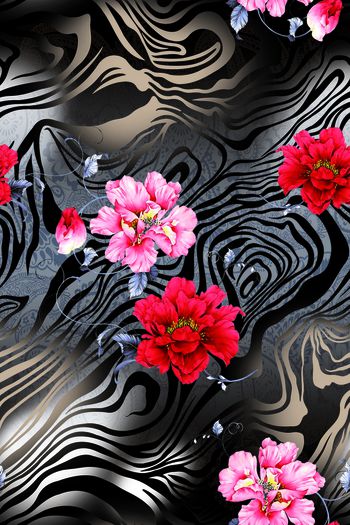 花卉印花华亿平台图片