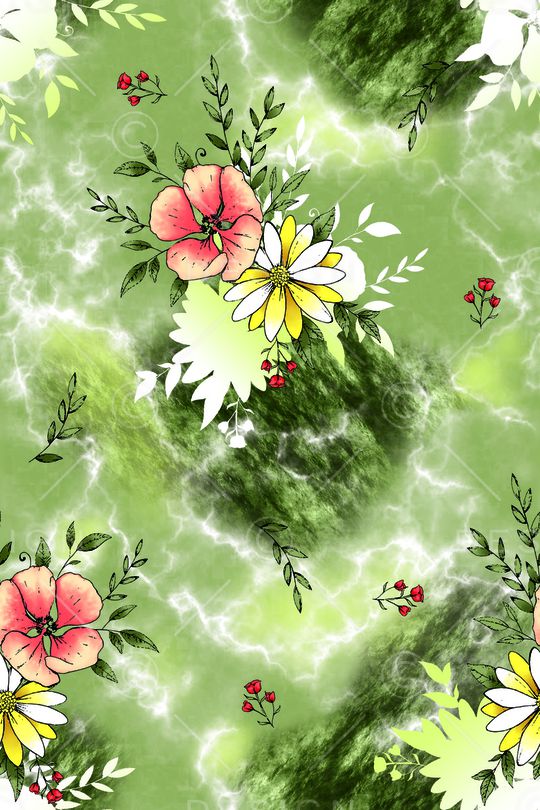 花卉印花华亿平台图片