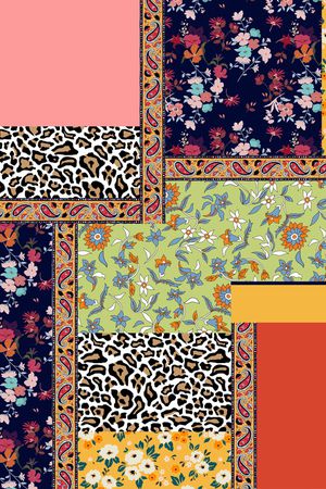 民族花卉印花华亿平台图片