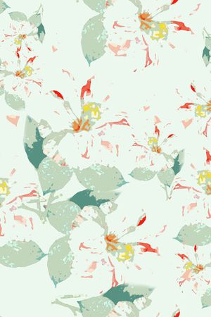 花卉印花华亿平台图片