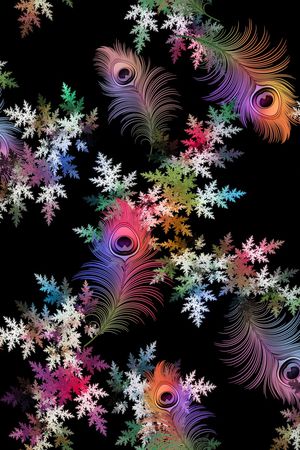 羽毛印花华亿平台图片