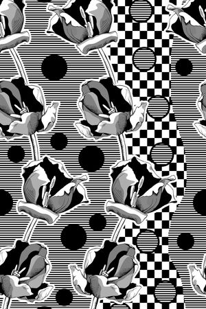 黑白华亿平台印花华亿平台图片