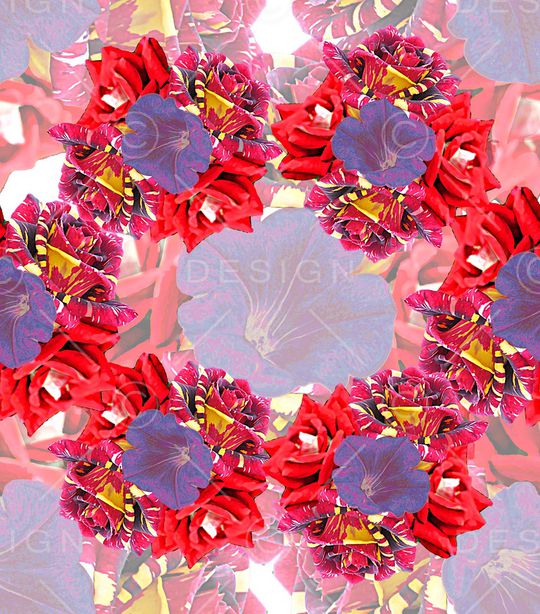 花卉印花华亿平台图片