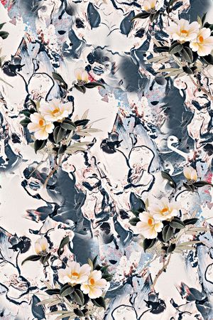 中国风旗袍印花印花华亿平台图片