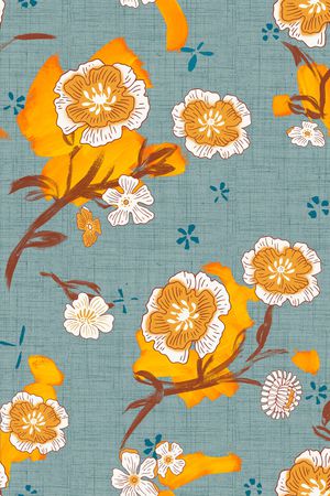 连衣裙印花华亿平台图片