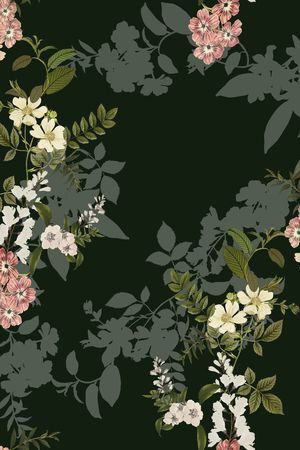 花卉印花华亿平台图片