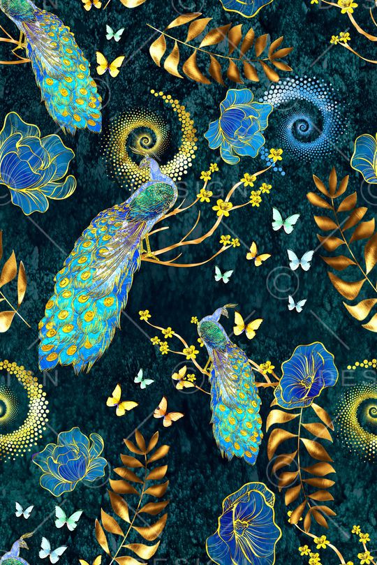 民族花卉印花华亿平台图片