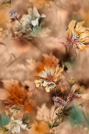 水墨风印花华亿平台图片