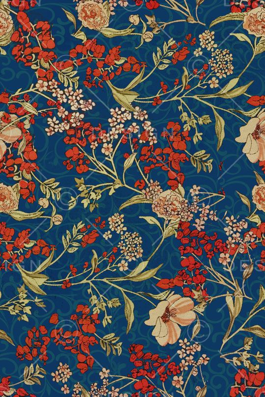 民族花卉印花华亿平台图片