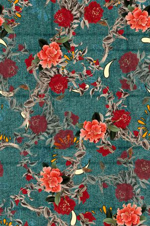 复古印花华亿平台图片