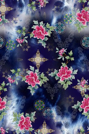 复古印花华亿平台图片