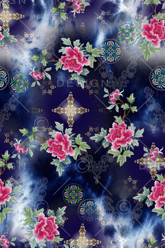 复古印花华亿平台图片