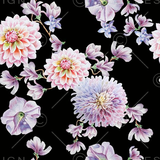 花卉印花华亿平台图片